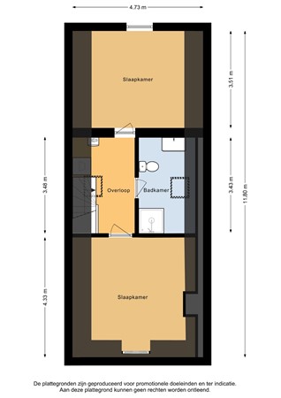 Floorplan - Provenierssingel 38A02, 3033 EM Rotterdam